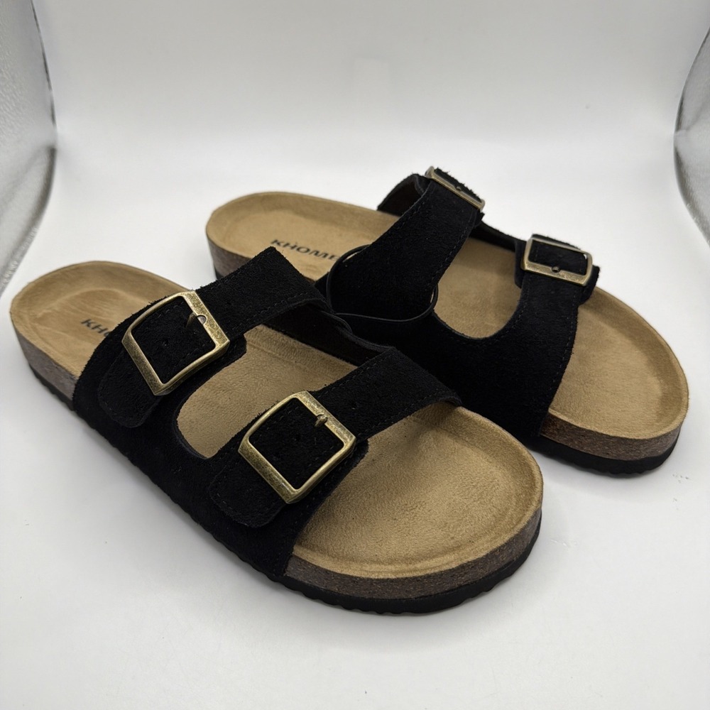 KHOMBU Ashville Slide Sandals Women's Size 6 Black. New - Picture 3 of 7